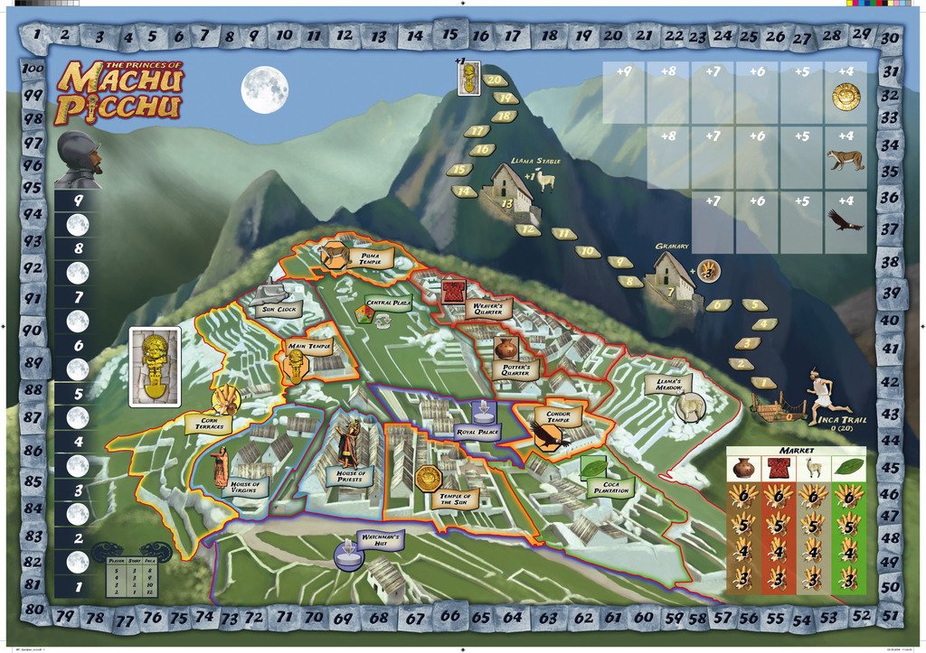 Rio Grande Games Princes of Machu Picchu Board Game - Strategy Adventure for 2-4 Players - Perfect for Family Game Nights & Inca-Themed Parties