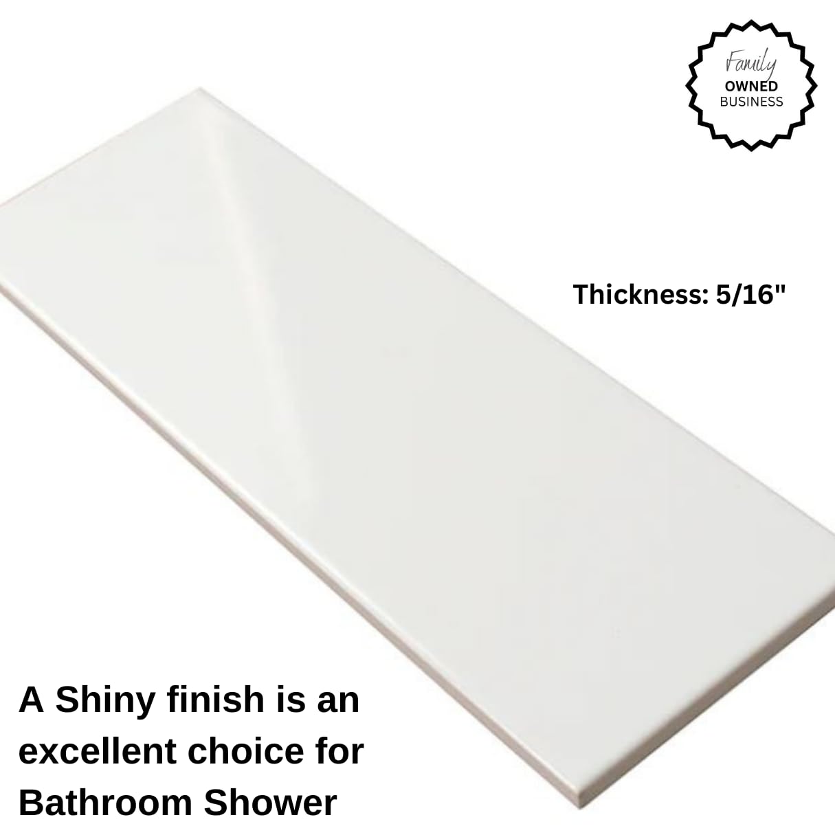 Premium White Ceramic Subway Tile 4x12 Gloss Finish - Waterproof Kitchen Backsplash, Bathroom Shower Wall, Fireplace & Accent Decor (10 Sqft Box) - Easy to Clean & Install for Modern Home Renovation