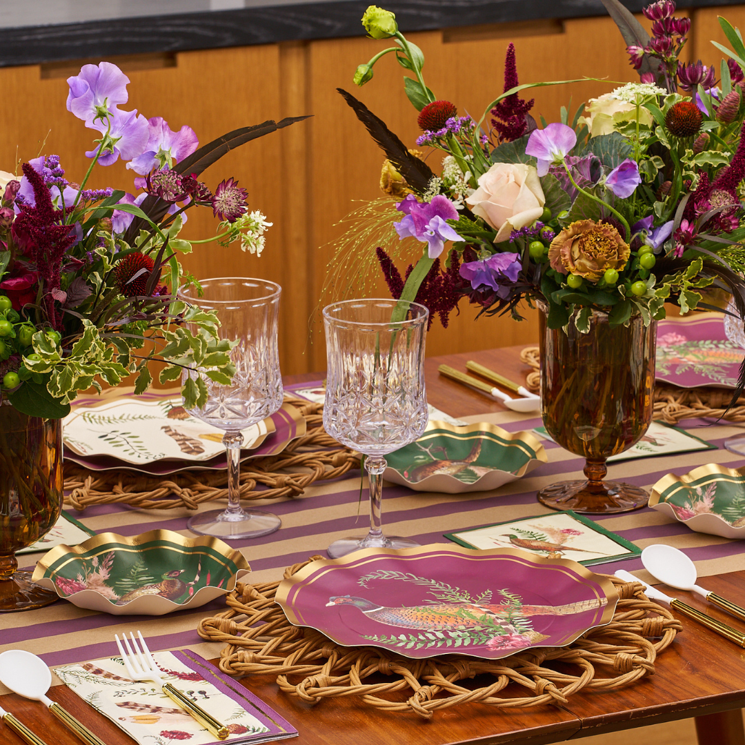 Feather Grove Elegant Table Setting - 12-Piece Dinnerware Set for Formal Dining, Weddings & Special Occasions | Porcelain Plates, Bowls & Cups | Perfect for Holiday Entertaining & Fine Dining Experience