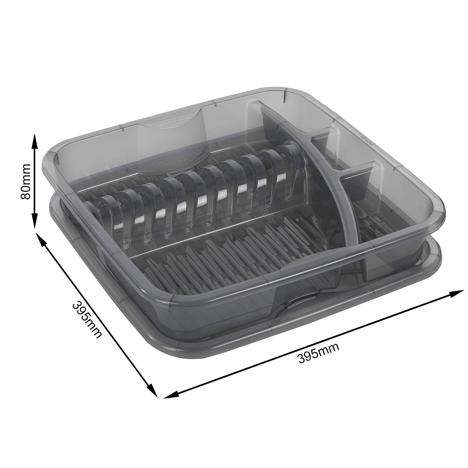 Geometric Dish Rack - Anthracite/Transparent for Modern Kitchens