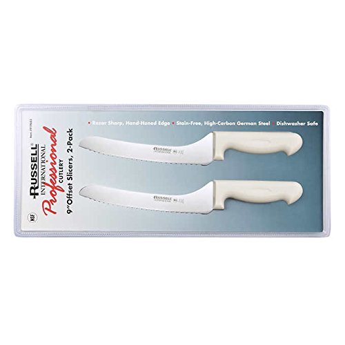 Premium 9-Inch Bread Knives Set of 2 - Ultra Sharp Stainless Steel Blade with Ergonomic Handle - Perfect for Slicing Bread, Cakes, and Pastries - Ideal for Home Bakers, Restaurants, and Commercial Kitchens