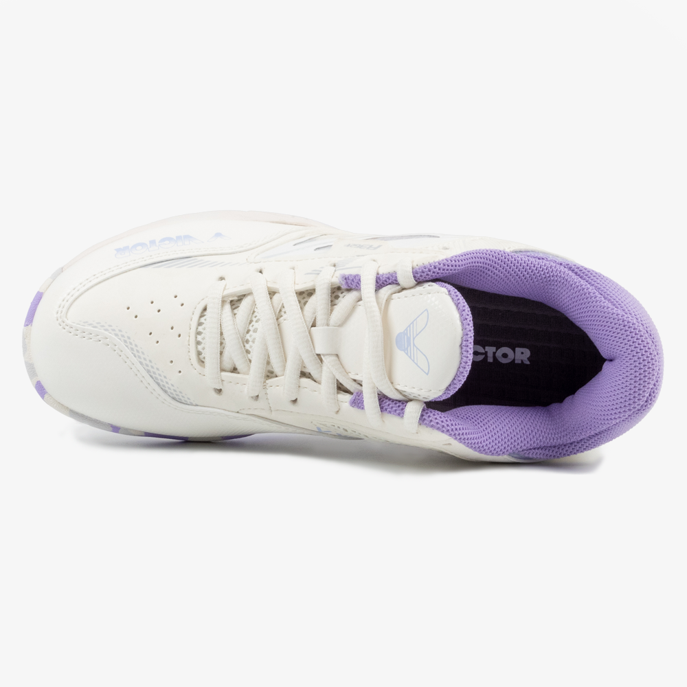 Victor A362F LJ Running Shoes - Lunar White & Lavender - Lightweight Cushioned Athletic Shoes for Men & Women - Perfect for Jogging, Gym Workouts & Daily Wear