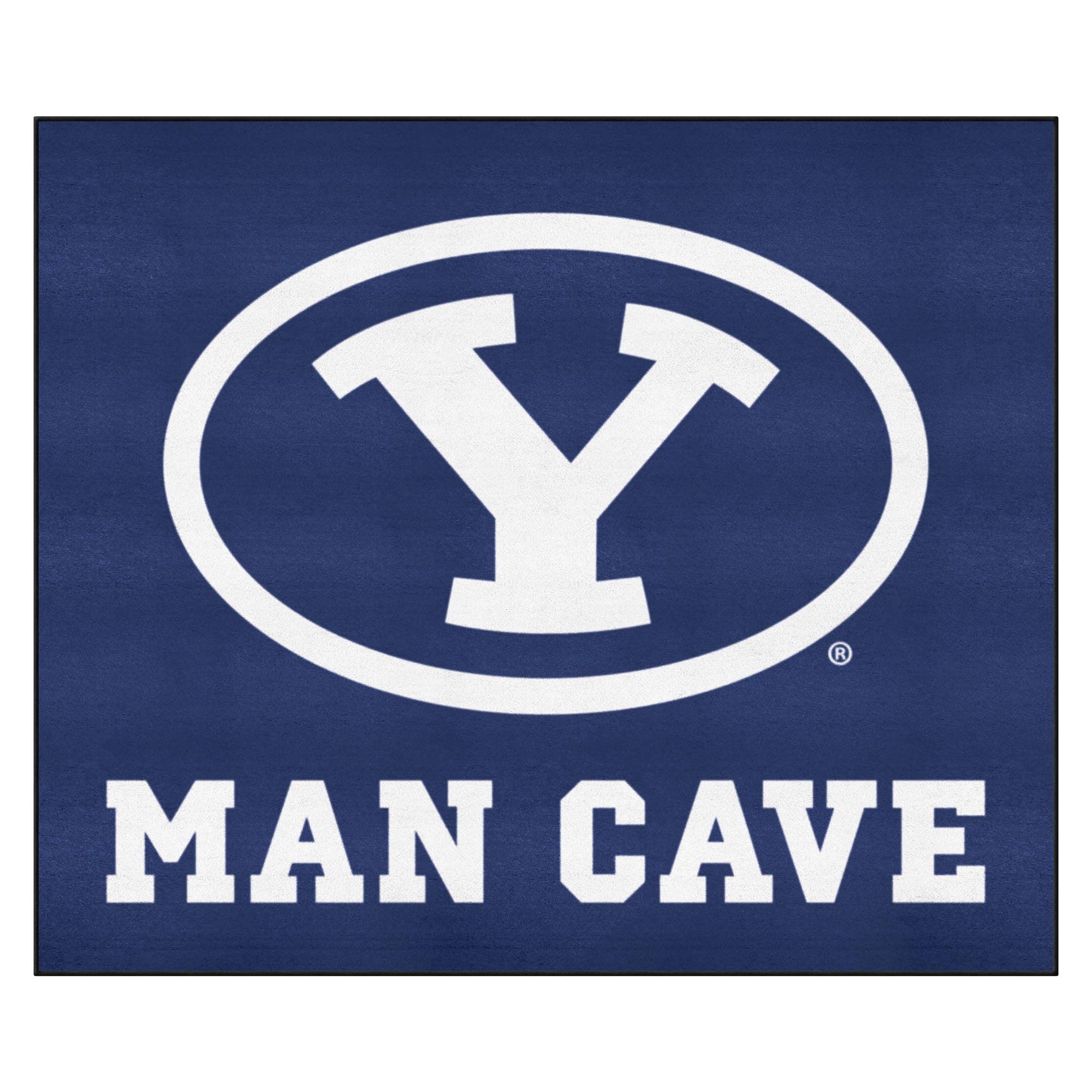 FANMATS NCAA Brigham Young University BYU Sports Team Logo Nylon Rug 5' x 6' - Durable Man Cave Decor, Game Room Mat, Tailgating Carpet for Football Fans & College Sports Enthusiasts
