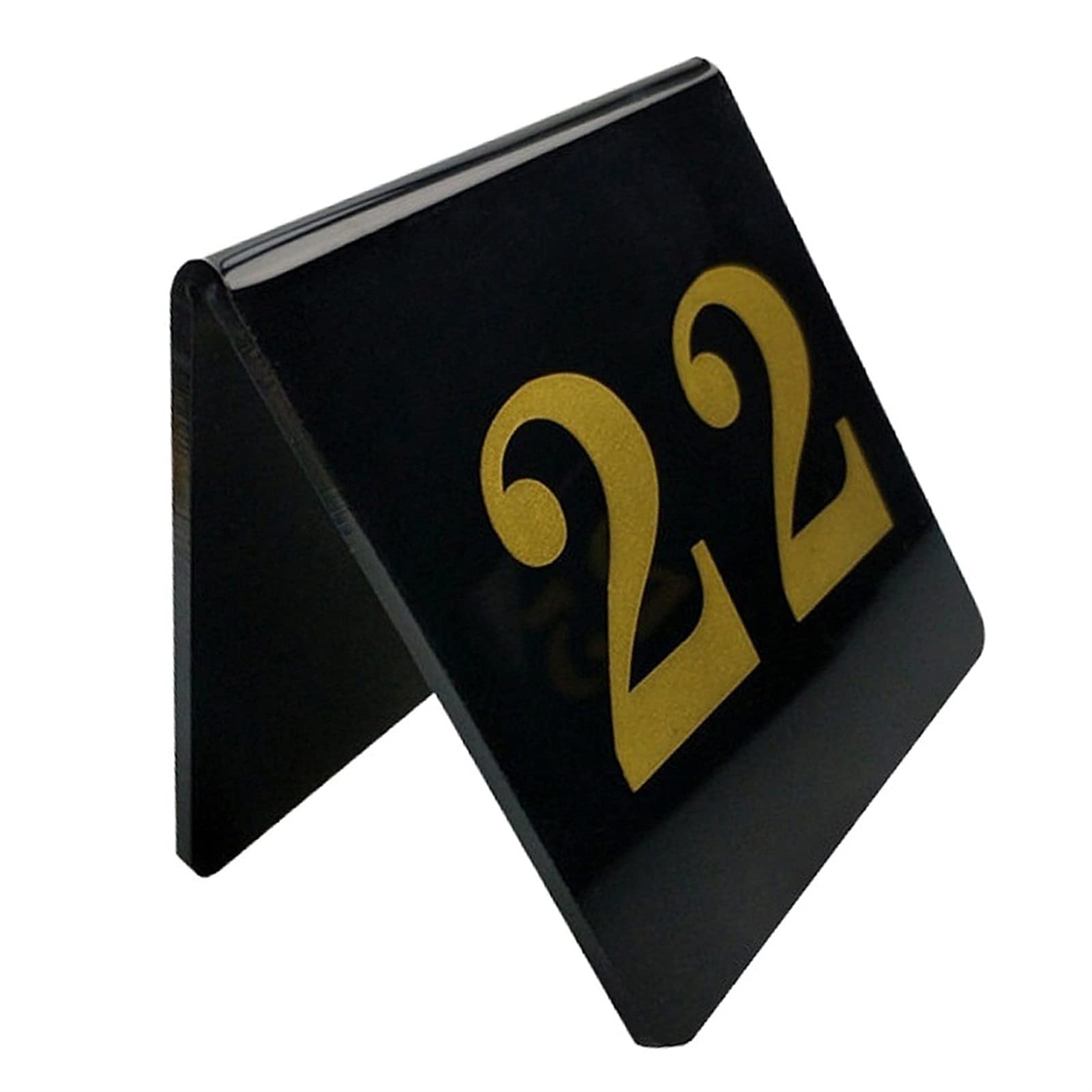 ATEYC Acrylic Table Numbers 1-40, Double-Sided V-Shaped Wedding Seating Cards for Restaurants, Cafes & Events - Durable Triangle Table Markers for Birthday Parties, Receptions and Special Occasions