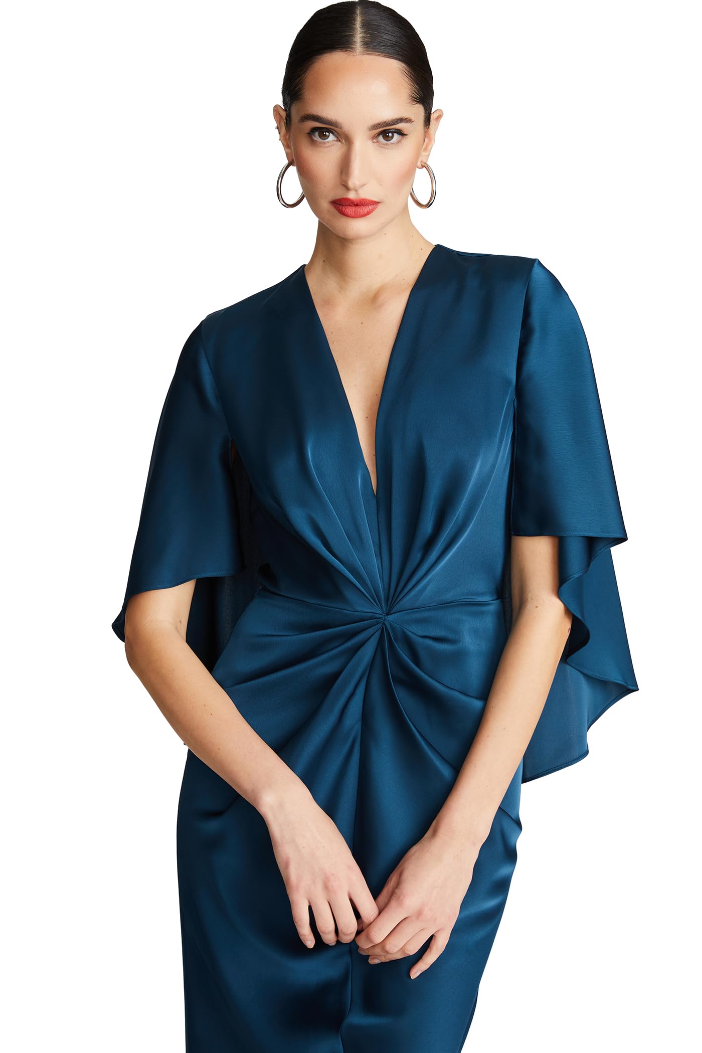 HALSTON Women's Satin Tomi Dress - Elegant & Comfortable for Parties, Weddings & Evening Events