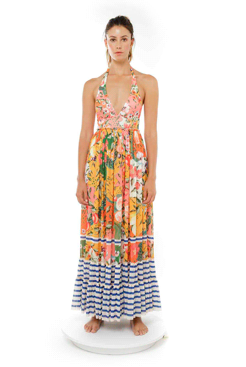 Seed Ashley Dress 13499 - Elegant Floral Print Summer Dress for Women | Perfect for Beach Vacations, Date Nights & Outdoor Weddings
