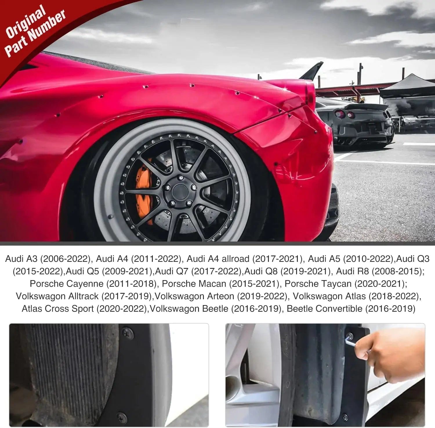 25 Pcs 13.8mm Hole 4.8mm Screw Bolt Fender Liner Under Cover Replacement for Audi A3 A4 A5 A6 Volkswagen Porsche Cayenne Macan Taycan N90974701 - Perfect for Car Body Panel Fastening and Repair