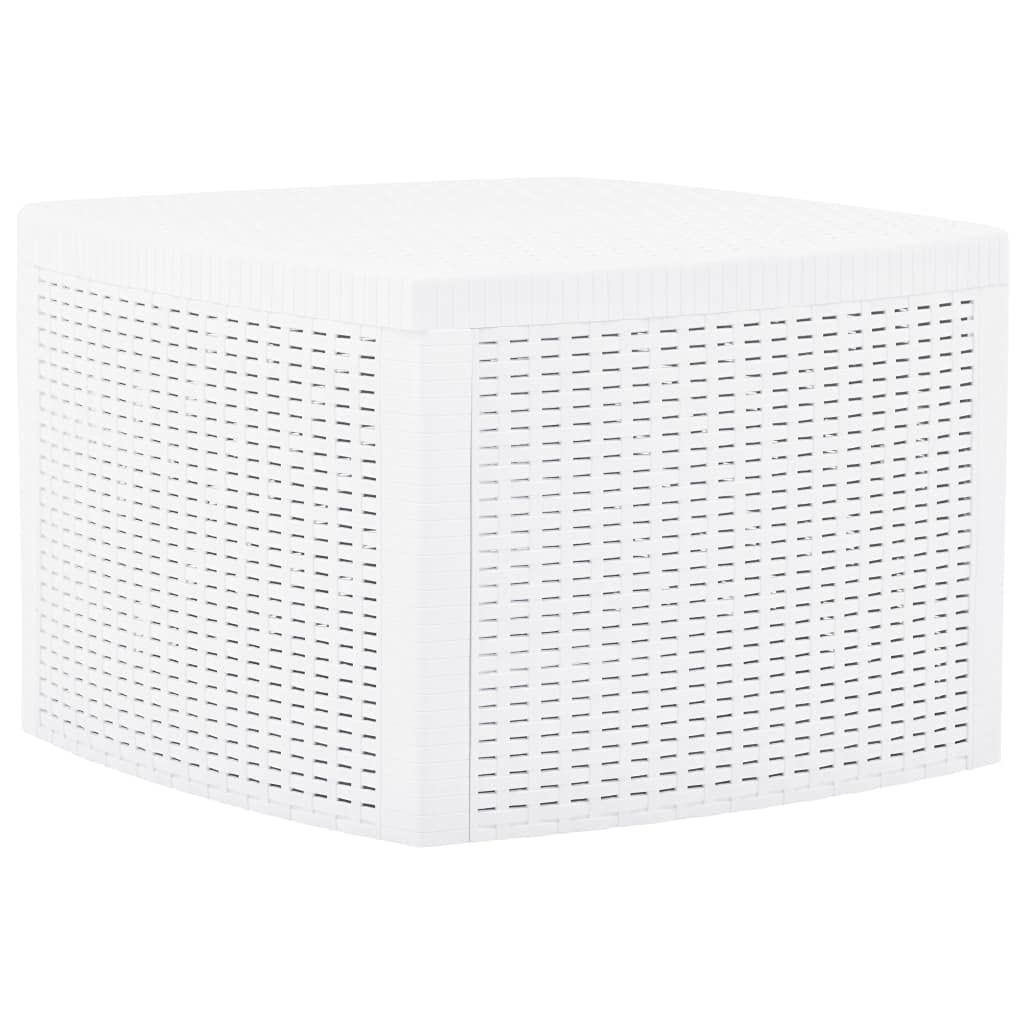 White Square Side Table 21.3