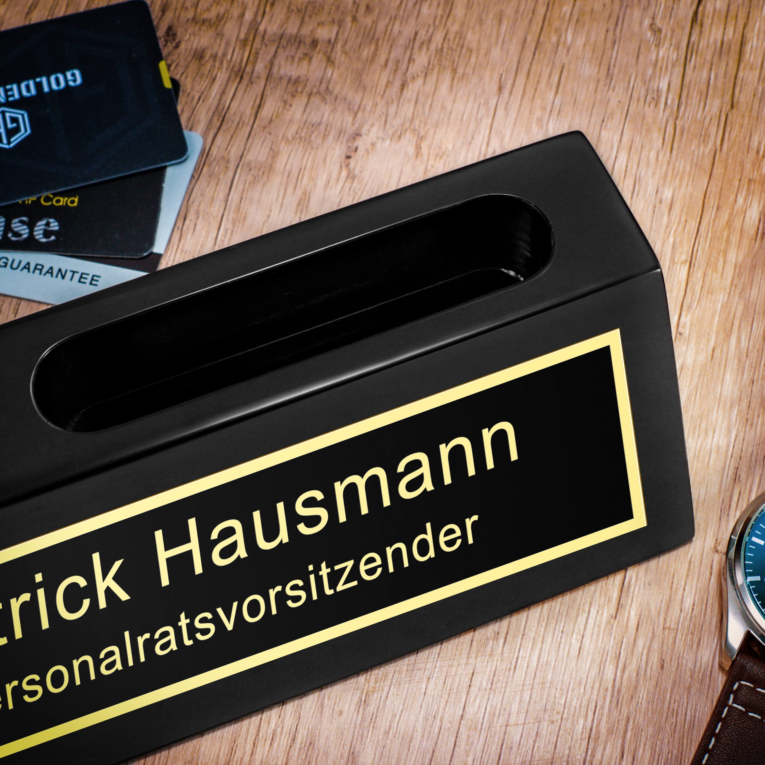 Custom Wooden Desk Nameplate - Office & Home Decor