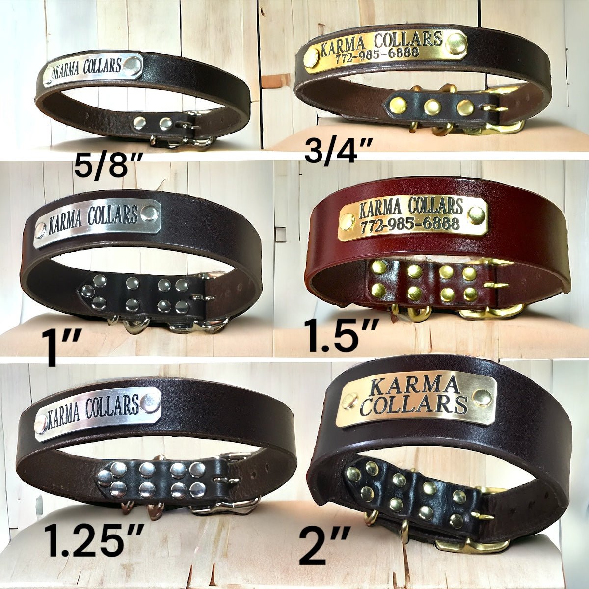1 Inch Wide Personalized Leather Dog Collar with Engraved Name Plate - Durable & Adjustable Pet Collar for Small Medium Large Dogs - Perfect for Daily Walks, Training & Outdoor Adventures