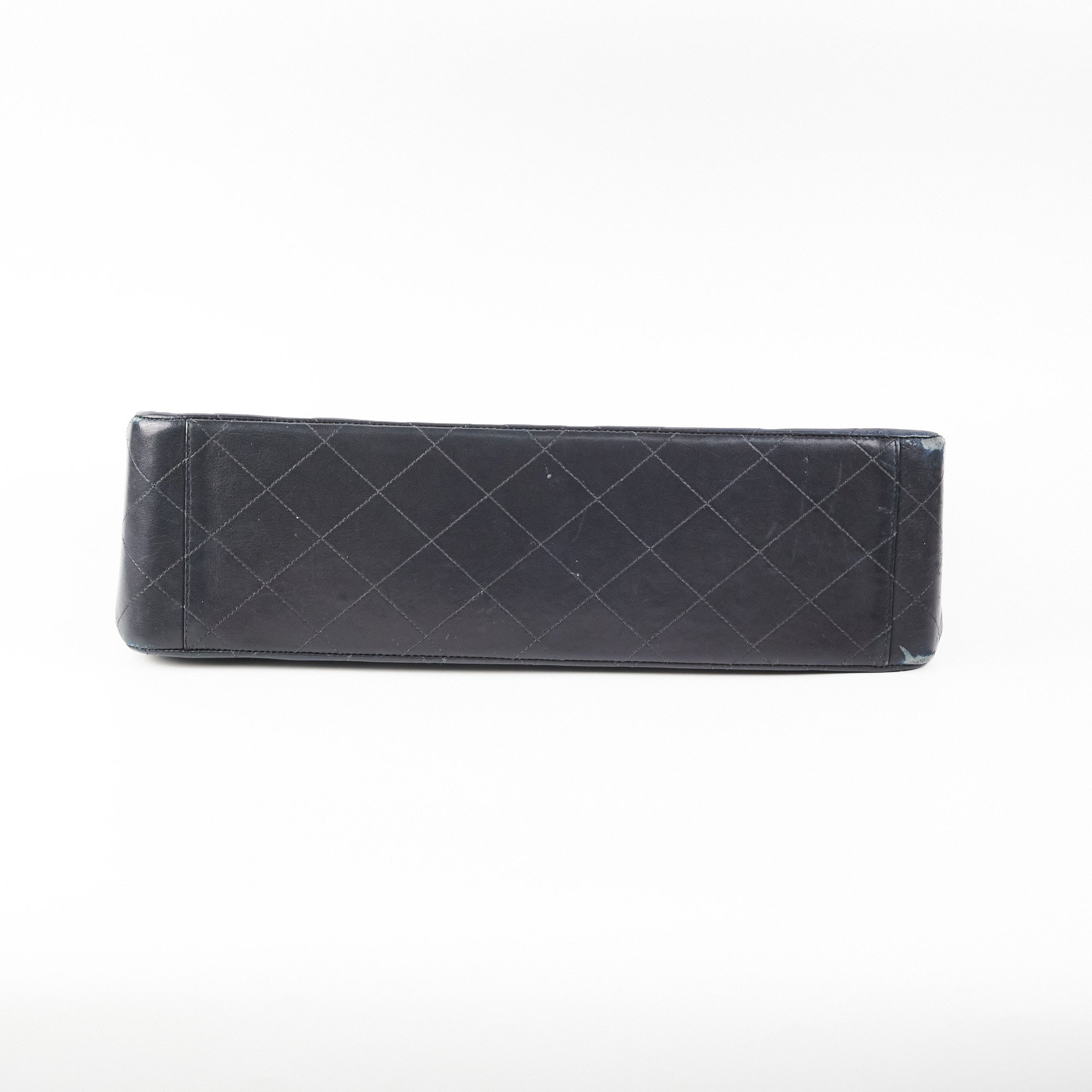 Vintage Chanel Maxi Flap Bag in Black with 24K Gold Hardware - Perfect for Luxury Fashion & Special Occasions