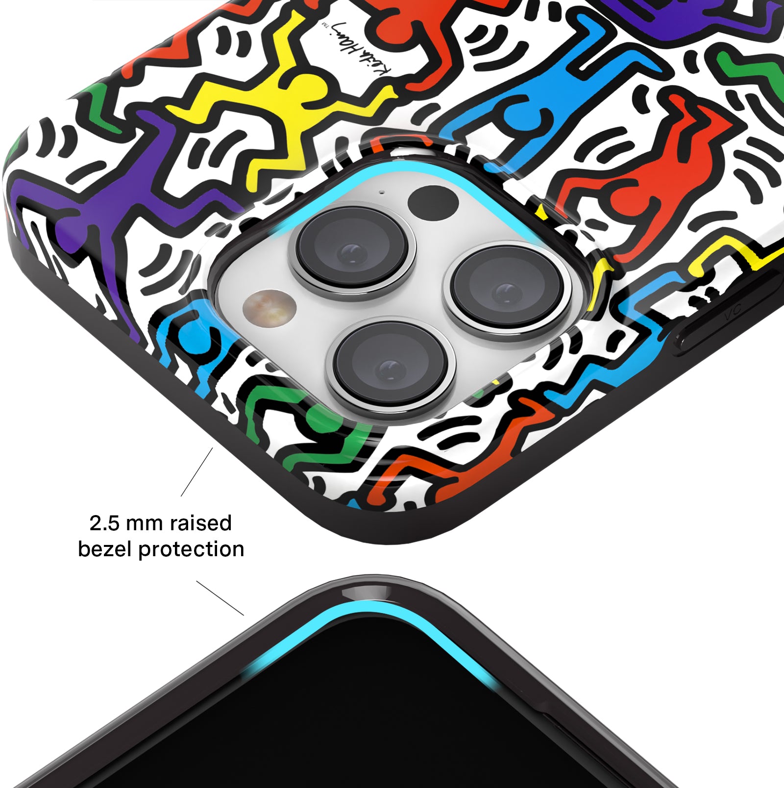 Keith Haring Rainbow Dancers iPhone Case - Artistic Protective Cover for iPhone 11/12/13/14/15 Pro Max - Vibrant Pop Art Design - Perfect for Fans, Artists & Trendy Accessories Lovers