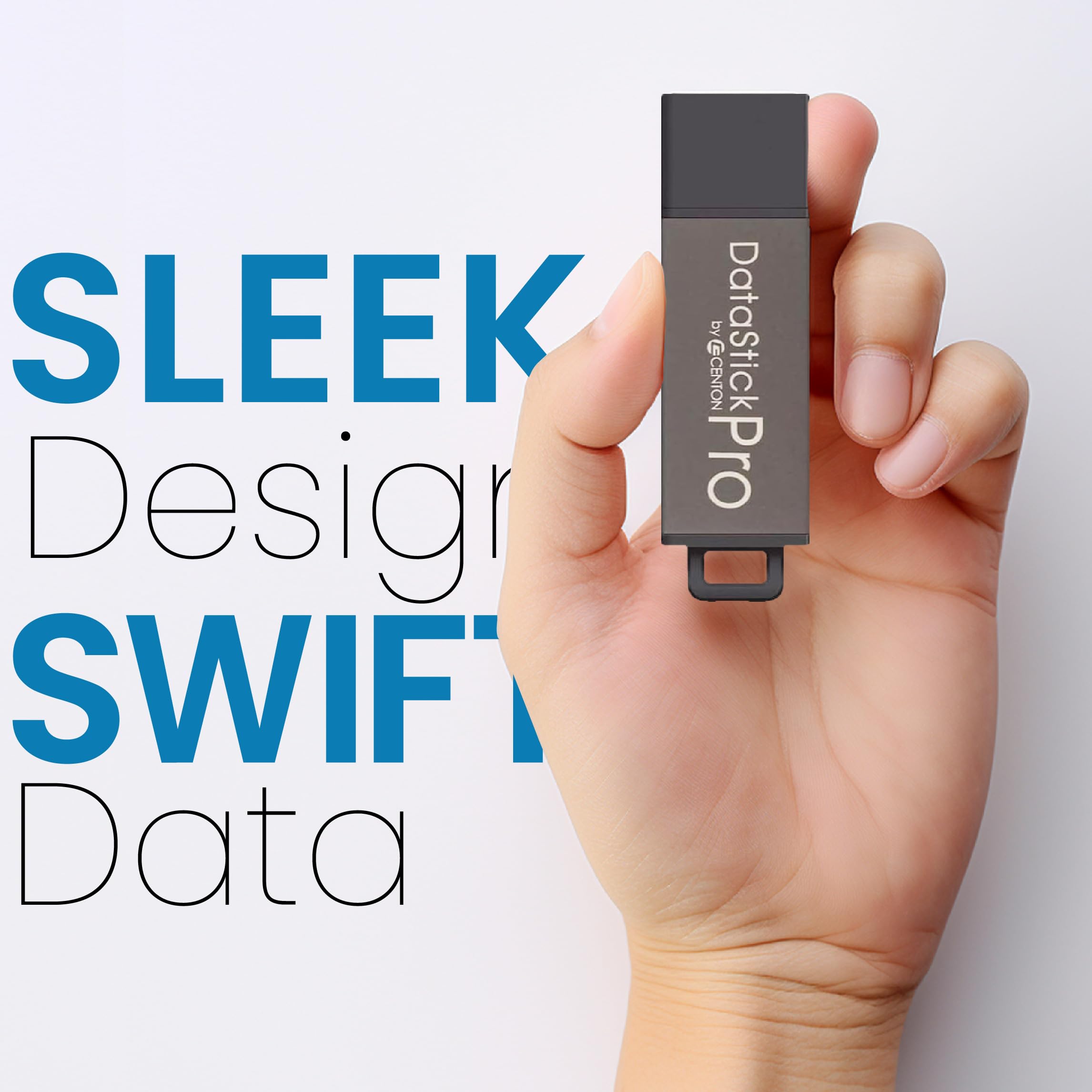 Centon DataStick Pro 2GB USB 2.0 Flash Drives - 50 Pack Bulk Grey Thumb Drives for Business, School & Data Storage | Portable Memory Sticks for Office Files, Student Projects & Backup Storage