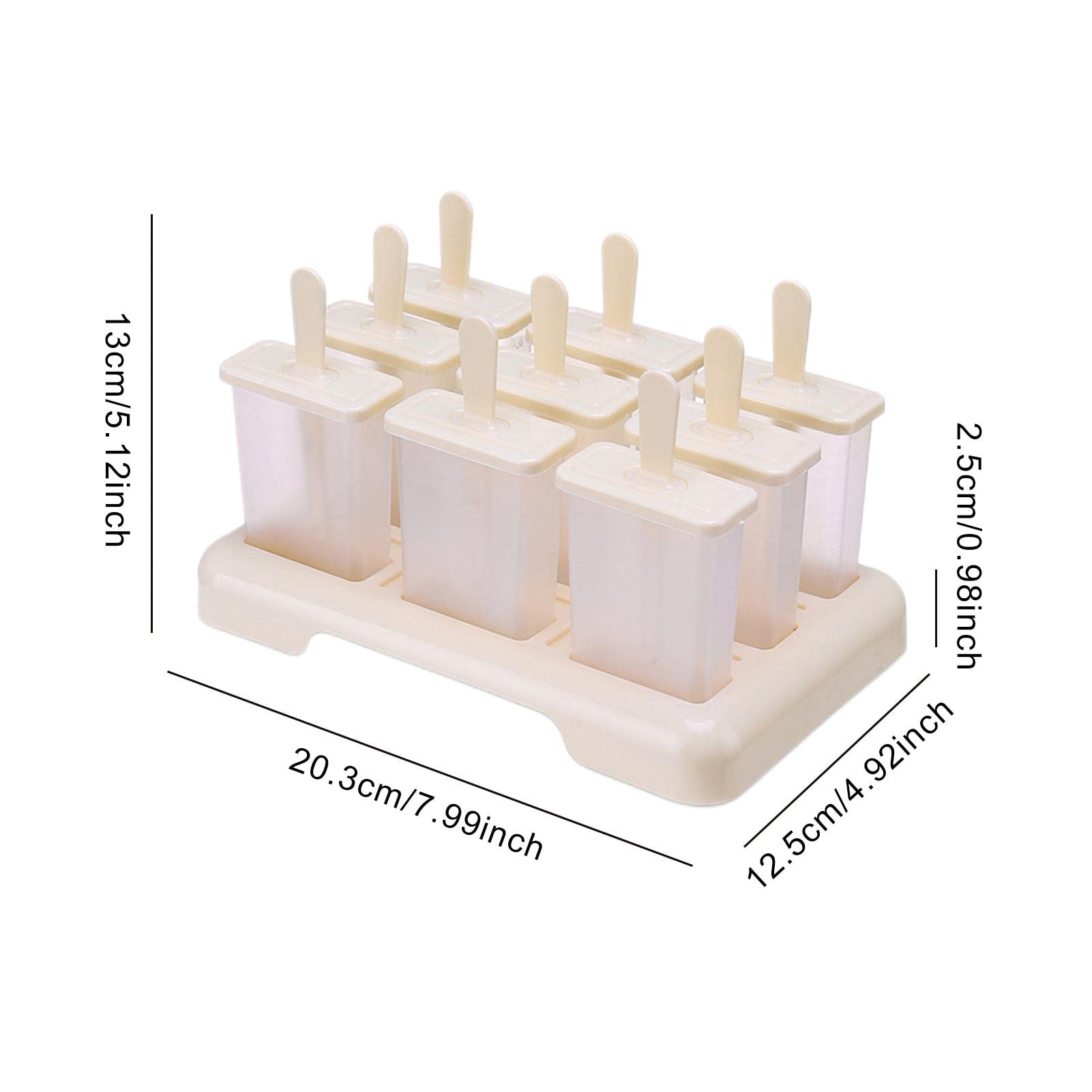 **9-Piece Reusable Popsicle Molds for Homemade Ice Pops - BPA-Free, Easy to Use & Clean - Perfect for Summer Treats, Kids' Snacks, and Healthy Frozen Desserts**