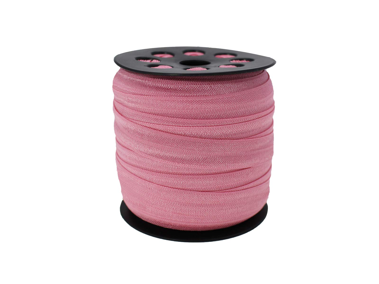 Deep Pink Fold Over Elastic 5/8 inch (15mm) - 40 Yards Sewing Elastic Bands for Headbands, Hair Ties, DIY Crafts & Clothing - Stretchy Ribbon Trim for Girls' Bows, Apparel & Sewing Projects - Perfect for DIY Fashion, Baby Clothes & Handmade Accessories