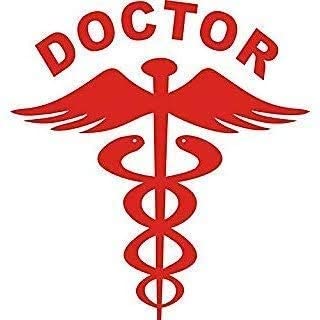 ARWY Reflective Doctor Logo Car & Bike Stickers (Pair) - High Visibility Decals for Vehicles, Emergency Response, Night Safety & Personalization