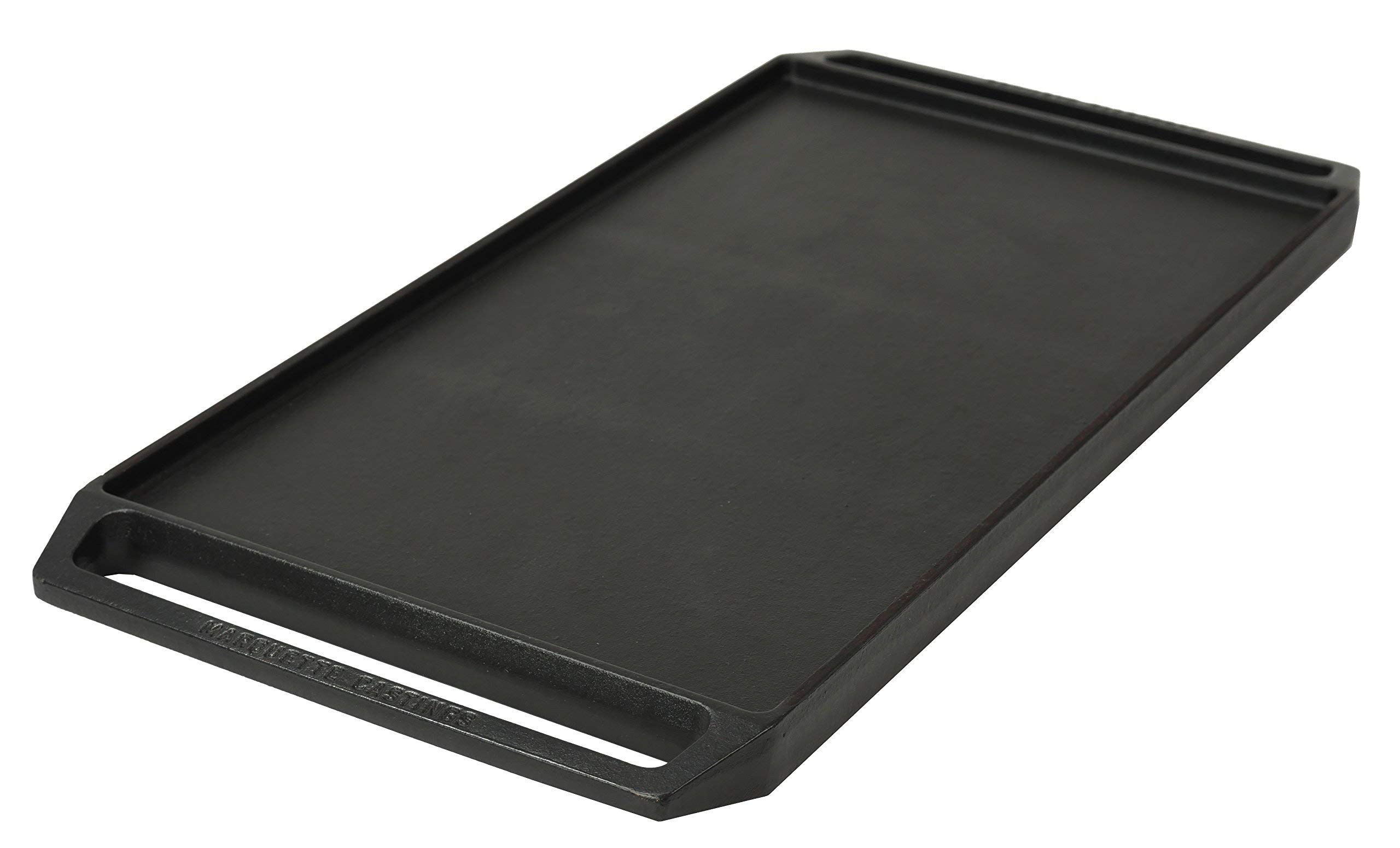 Marquette Castings Enameled Reversible Cast Iron Griddle - Pre-Seasoned Grill & Griddle Pan for Stovetop, Oven & Camping - Perfect for Pancakes, Steaks & Outdoor Cooking