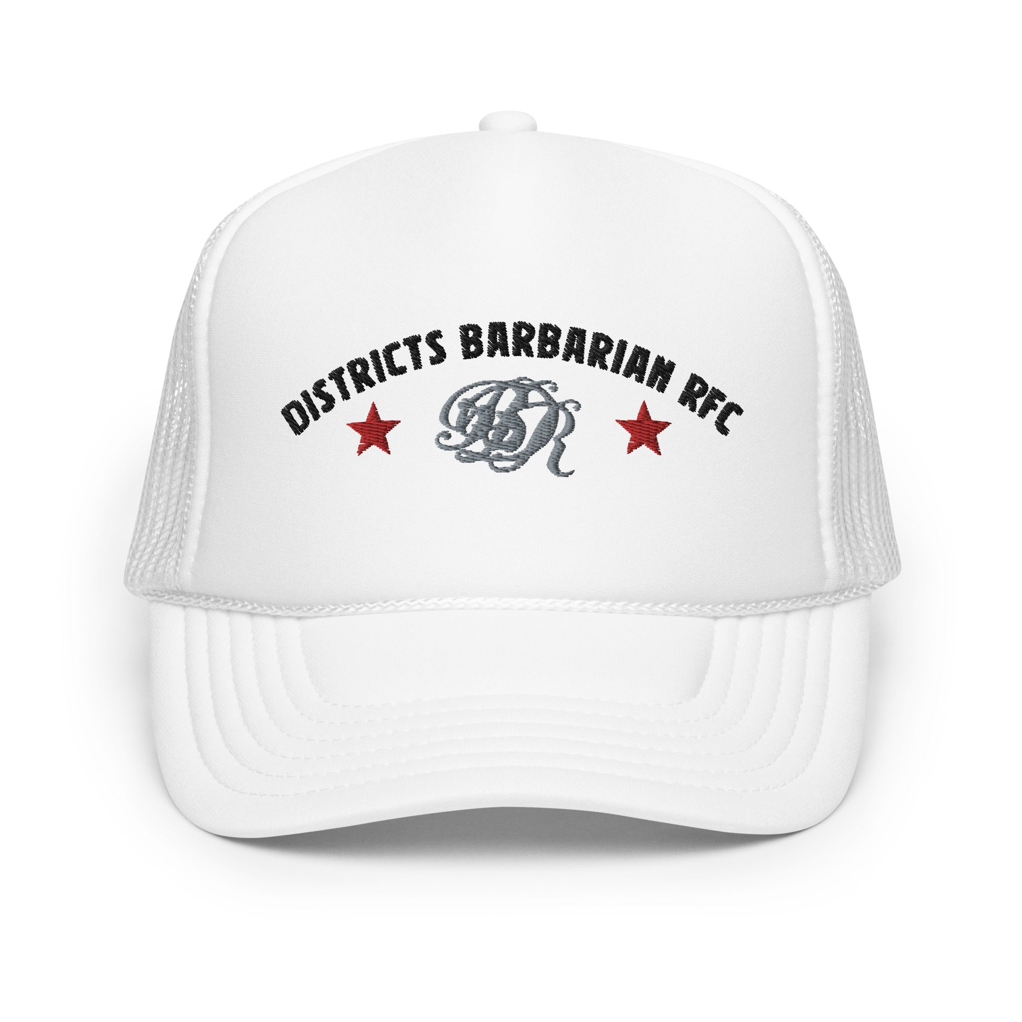 Districts Barbarian RFC Foam Trucker Hat - Adjustable Snapback Cap for Men & Women - Perfect for Outdoor Sports, Hiking, and Casual Wear