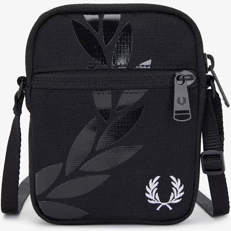 Fred Perry Laurel Wreath Print Ripstop Side Bag - Stylish Unisex Shoulder Bag for Men & Women | Perfect for Work, Travel, Gym & Everyday Use