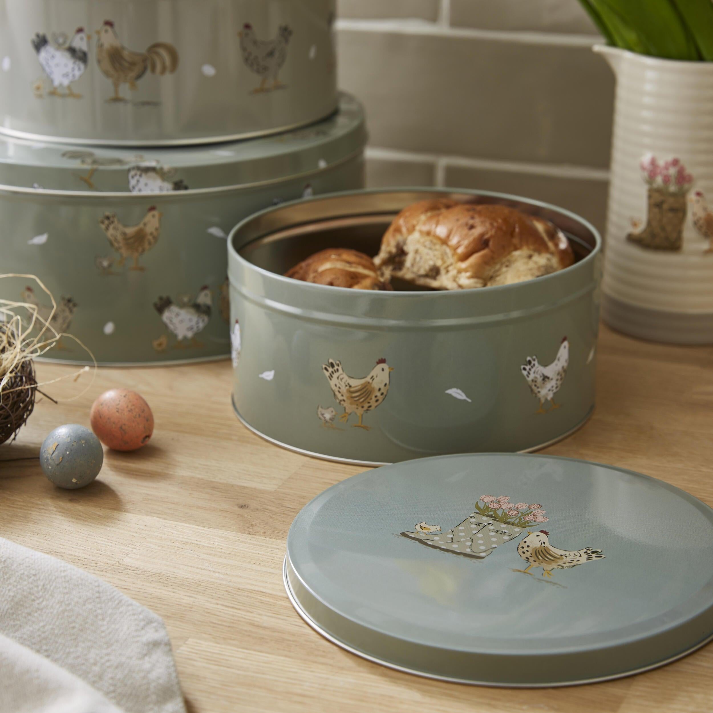 Hen House Lane Set of 3 Round Cake Pans - Premium Non-Stick Baking Tins for Cakes, Pies & Desserts - Perfect for Home Baking, Birthday Parties & Holiday Treats