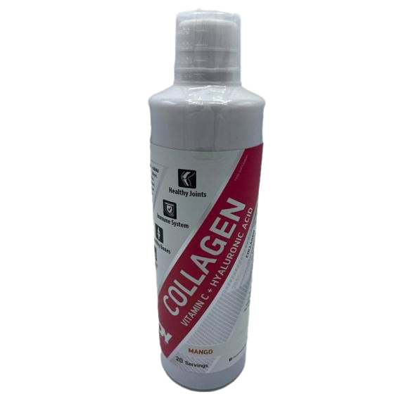 Dorian Yates Liquid Collagen with Vitamin C & Hyaluronic Acid - 500ml Mango Flavor | Supports Skin Hydration, Joint Health & Anti-Aging | Perfect for Daily Wellness Routine & Fitness Recovery