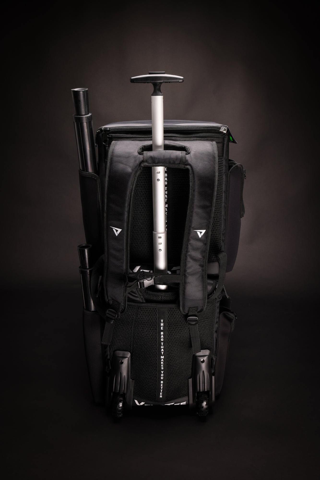 Wheeled VeloTee 2.0 Baseball & Softball Bat Bag Backpack with Adjustable Batting Tee - Perfect for Practice, Games & Travel | Durable Sports Equipment for Players & Coaches