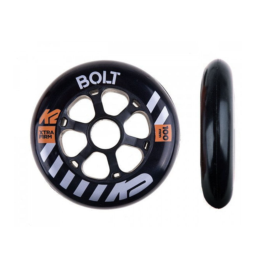 K2 Urban Bolt 100mm 90a Xtra Firm Skateboard Wheels - 2 Pack for Street Skating and Smooth Rides