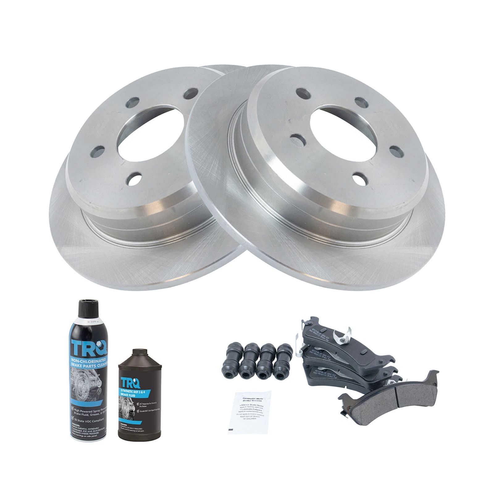 High-Performance Rear Brake Pad & Rotor Kit - Semi-Metallic Brake Pads & Rotors for 1995-1998 Jeep Grand Cherokee - Perfect for Off-Roading & Daily Commuting