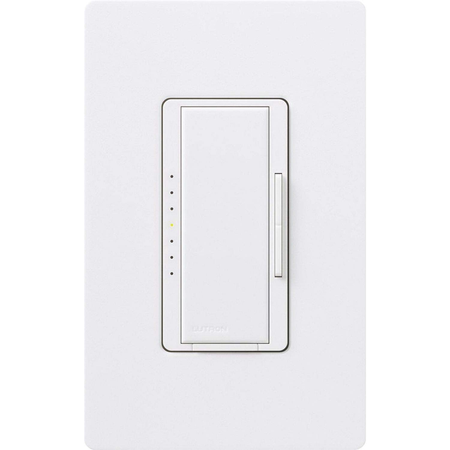 Lutron MRF2S-6CL-WH 120VAC Single Pole Dimmer Switch - White | Smart Lighting Control for Home & Office | Perfect for Bedrooms, Living Rooms & Dimmable LED Lights