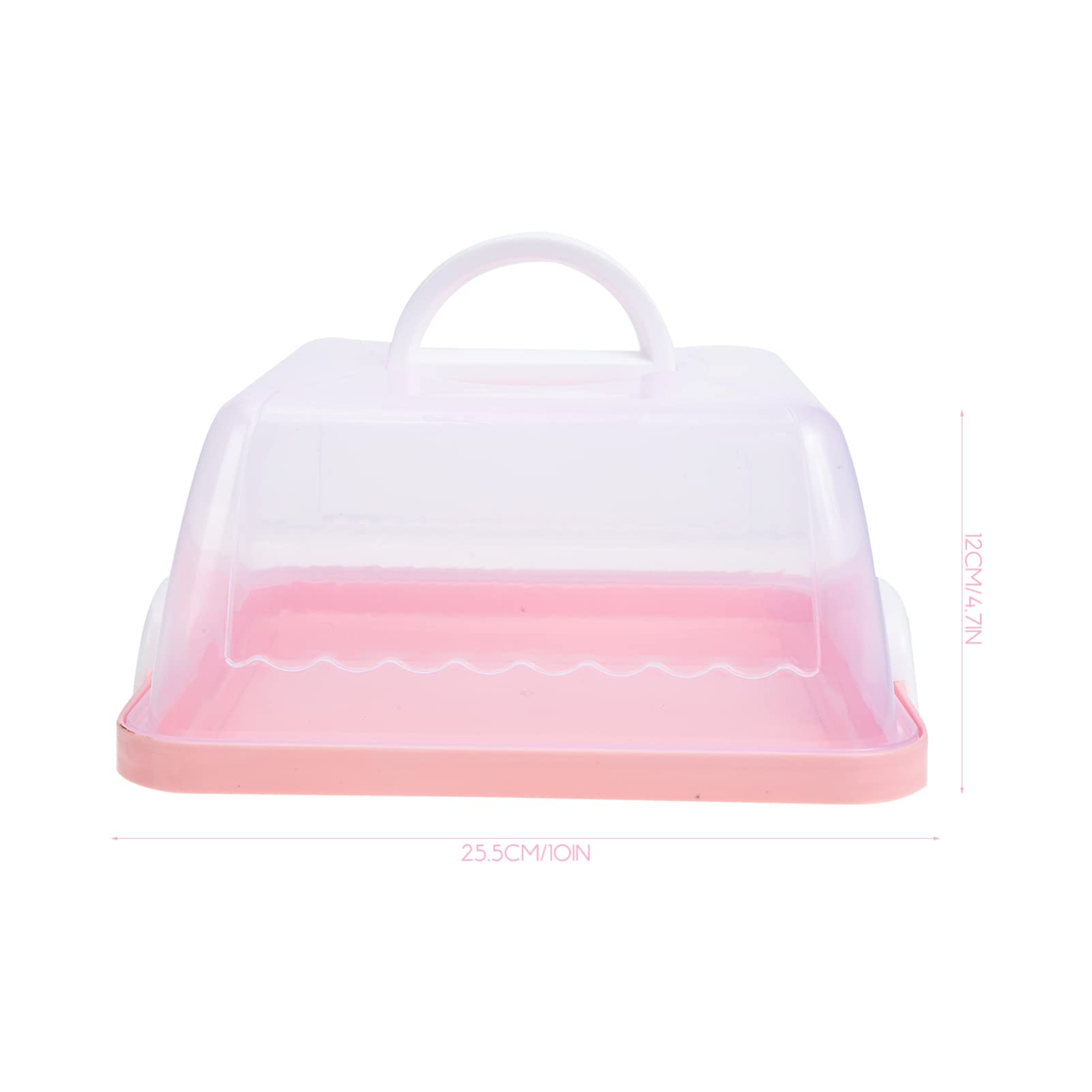 LIFKOME Square Cake Carrier with Handle - Locking Macaron Storage Container, Stand Cake Box for Pies, Cupcakes & Desserts - Perfect for Parties, Baking, and Transporting Treats
