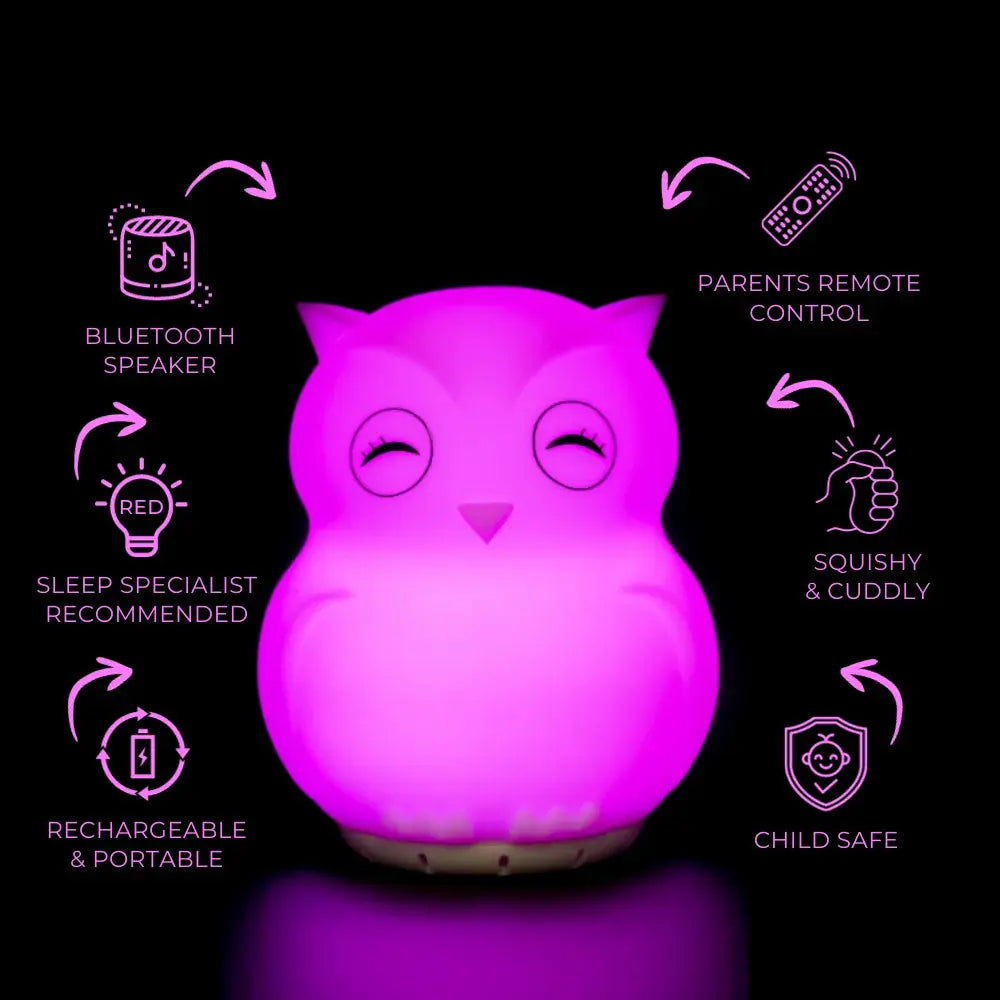 Duski Dream Guardian: Owl Night Light for Kids - Soothing Nursery Decor & Bedroom Nightlight for Baby Sleep Aid & Relaxation