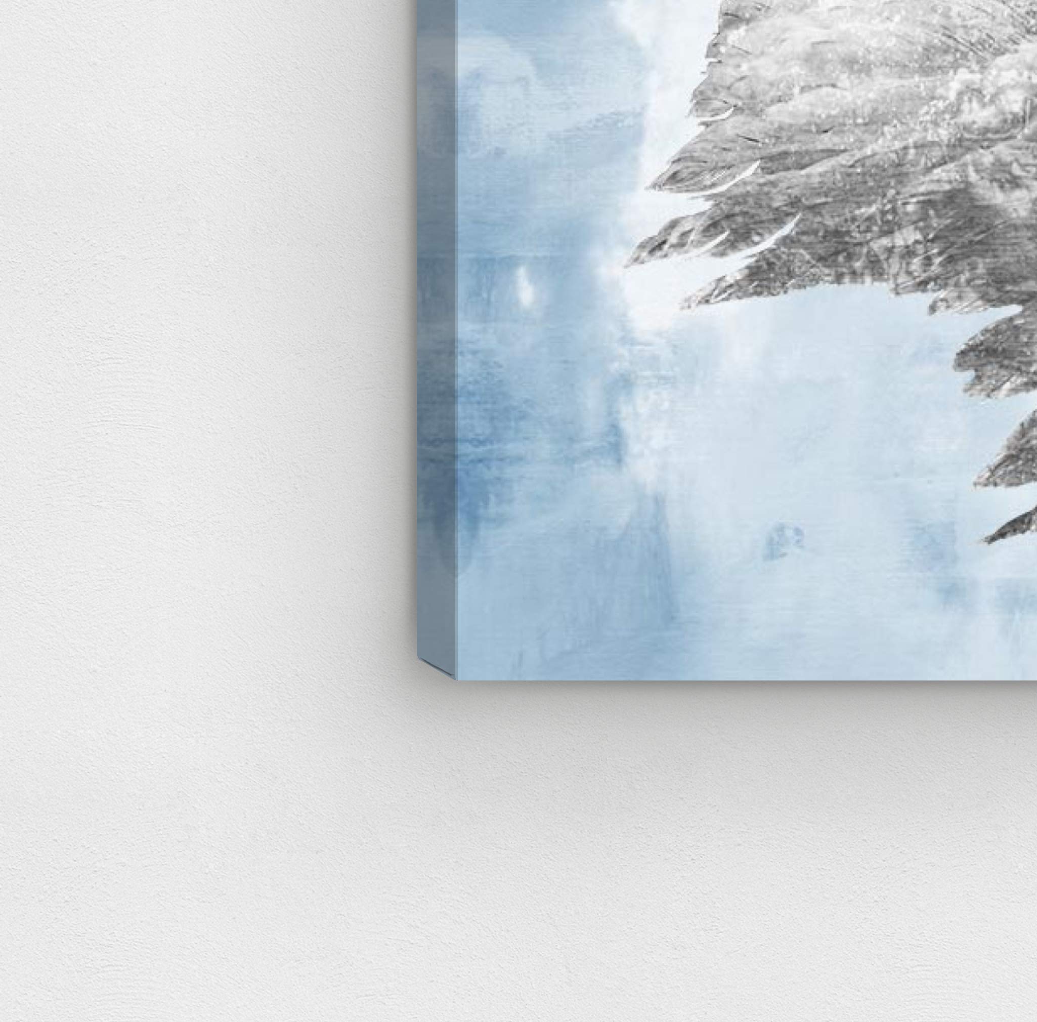 Oliver Gal Artist Co. 'My Sky Wings' Blue & White Canvas Wall Art Print - 30x30 Inches, People & Portraits Home Decor for Living Room, Bedroom & Office