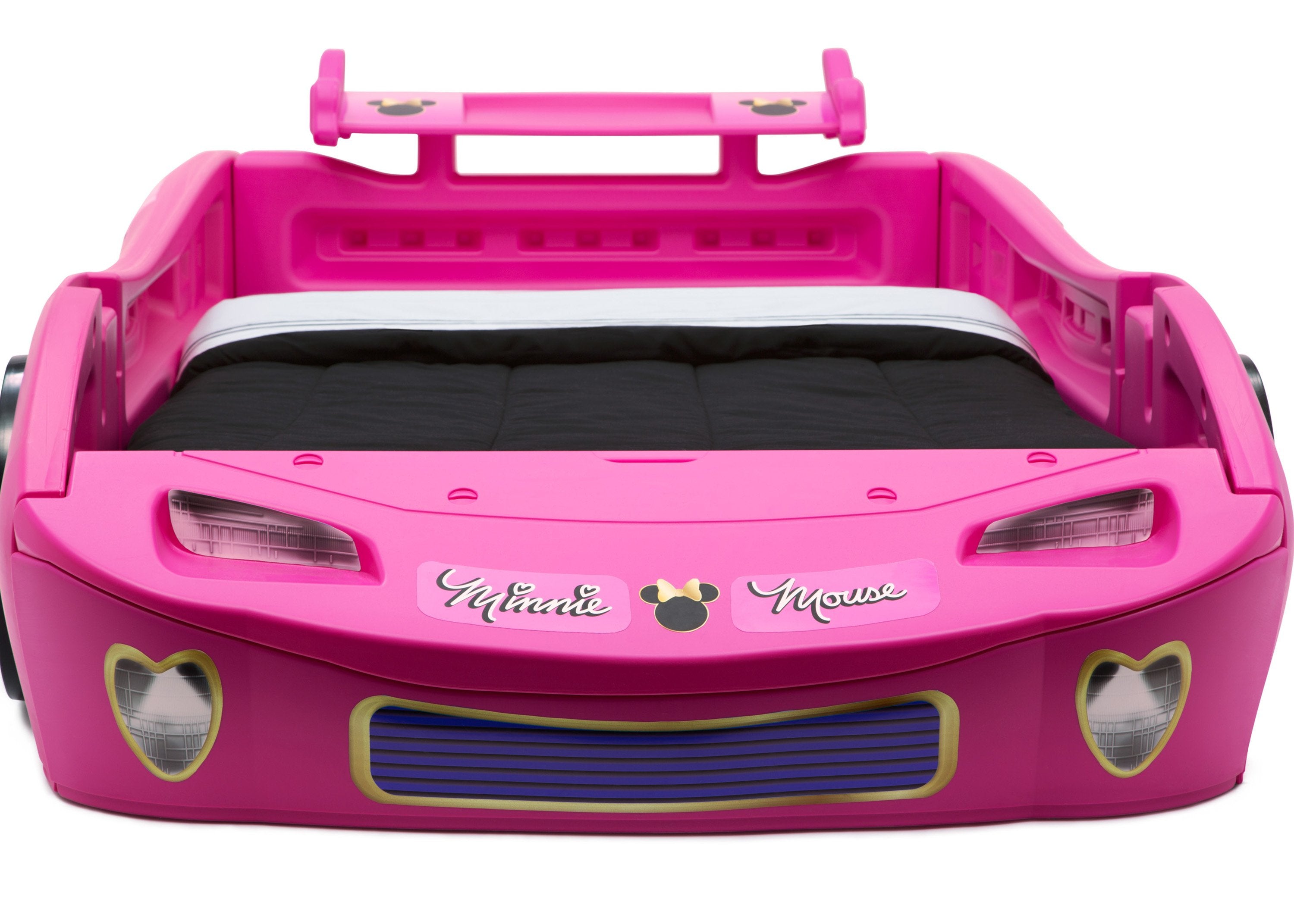 Minnie Mouse Twin Bed for Kids - Disney Princess Themed Car-Shaped Bed for Girls' Room Decor - Perfect for Toddler Bedrooms, Playrooms, and Disney-Themed Nurseries