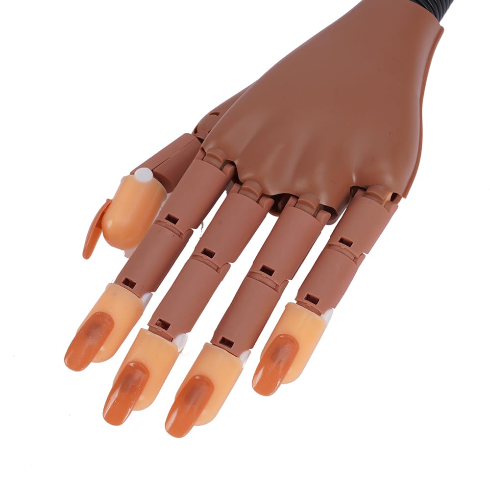 Professional Acrylic Nail Practice Hand - Flexible Mannequin Hand with 100 Nail Tips for Nail Art Training, Perfect for Beginners & Salon Practice - Ideal for Home, Beauty School & Professional Nail Technicians