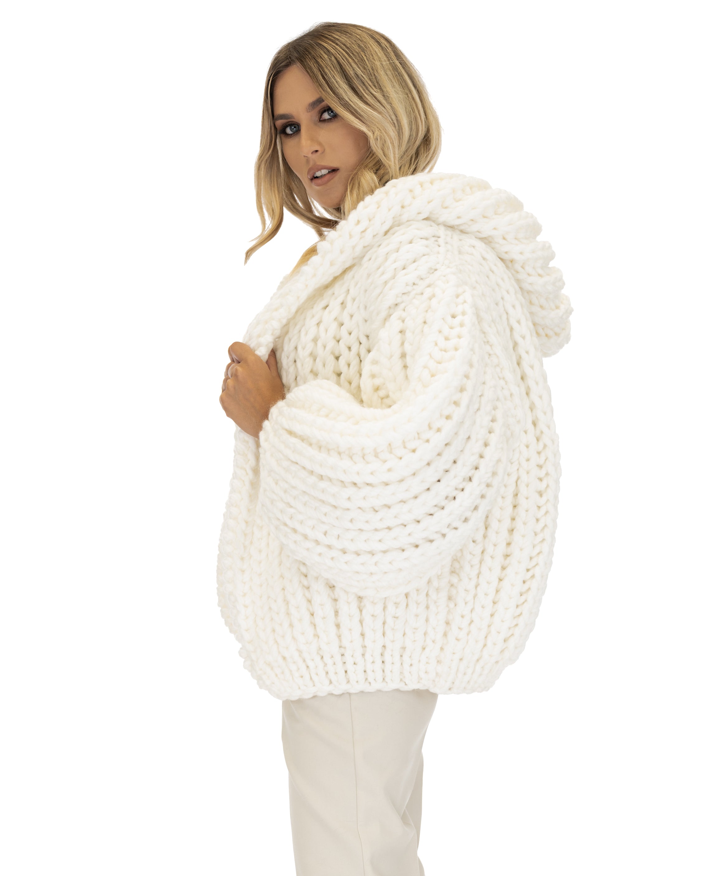 Stylish Hooded Chunky Cardigan for Women - Cozy Oversized Knit Sweater | Perfect for Fall, Winter & Casual Outfits