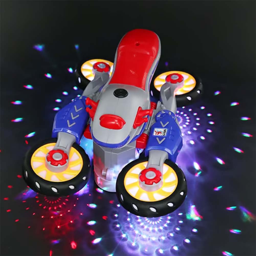 360° Rotating Electric Motorcycle Toy with Light & Music - Kids Stunt Play