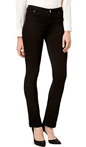 INC International Concepts INC Essentials Women's 5-Pocket Bootcut Jeans - Deep Black Size 4 | Stretch Denim Pants for Casual Wear, Office & Night Out
