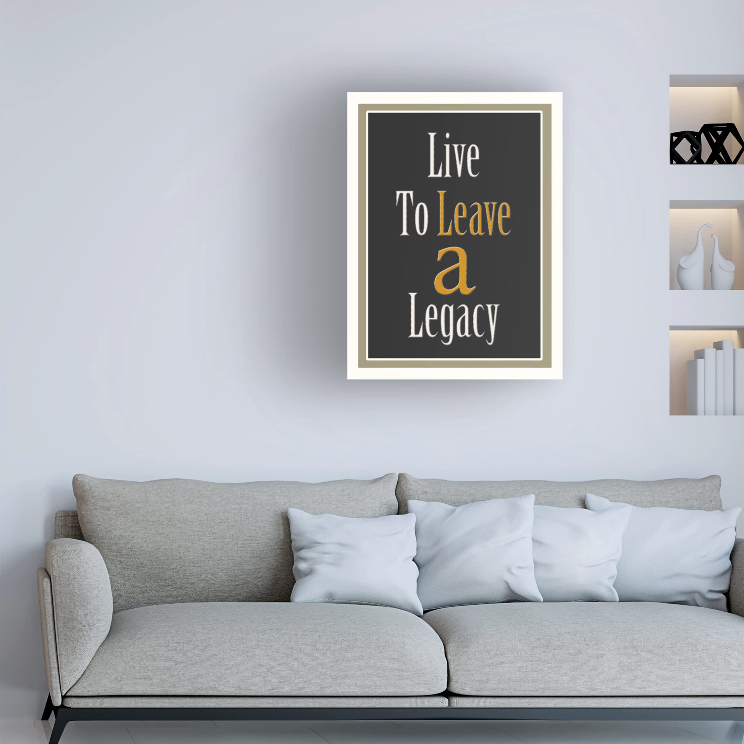 Trademark Fine Art 'Legacy Word Art' Canvas Print by Richard Homawoo - Inspirational Wall Decor for Living Room, Office & Bedroom