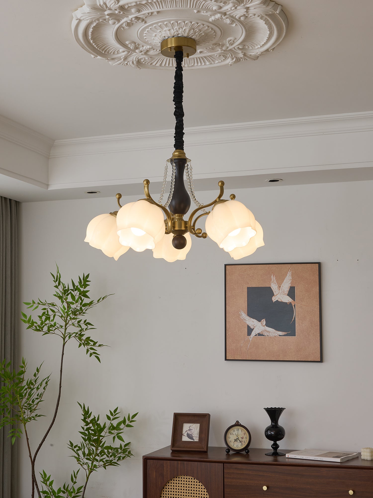 Antonia Chandelier - Elegant Crystal Ceiling Light Fixture for Dining Room, Living Room & Bedroom | Modern Home Decor Lighting