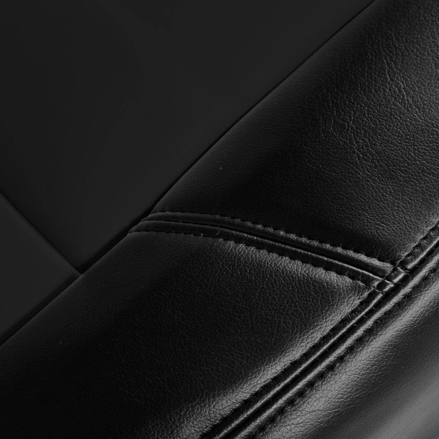 Premium Custom Fit Seat Cover for Honda Accord - Genuine Leather Black | Front 50/50 Bucket Design | Perfect for Daily Commuting & Road Trips