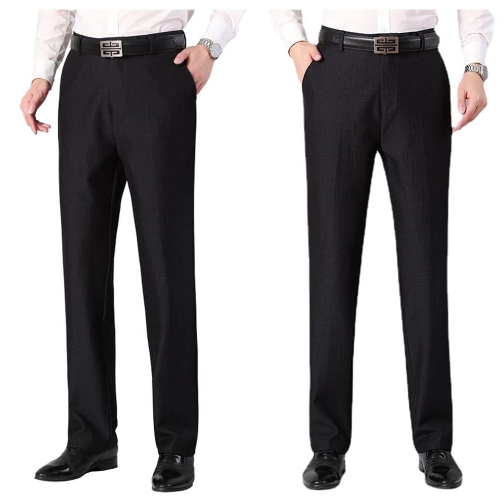 Classic Fit Men's Dress Pants for Fall - Business Suit Straight-Leg Trousers | Perfect for Office Wear, Formal Events & Professional Occasions