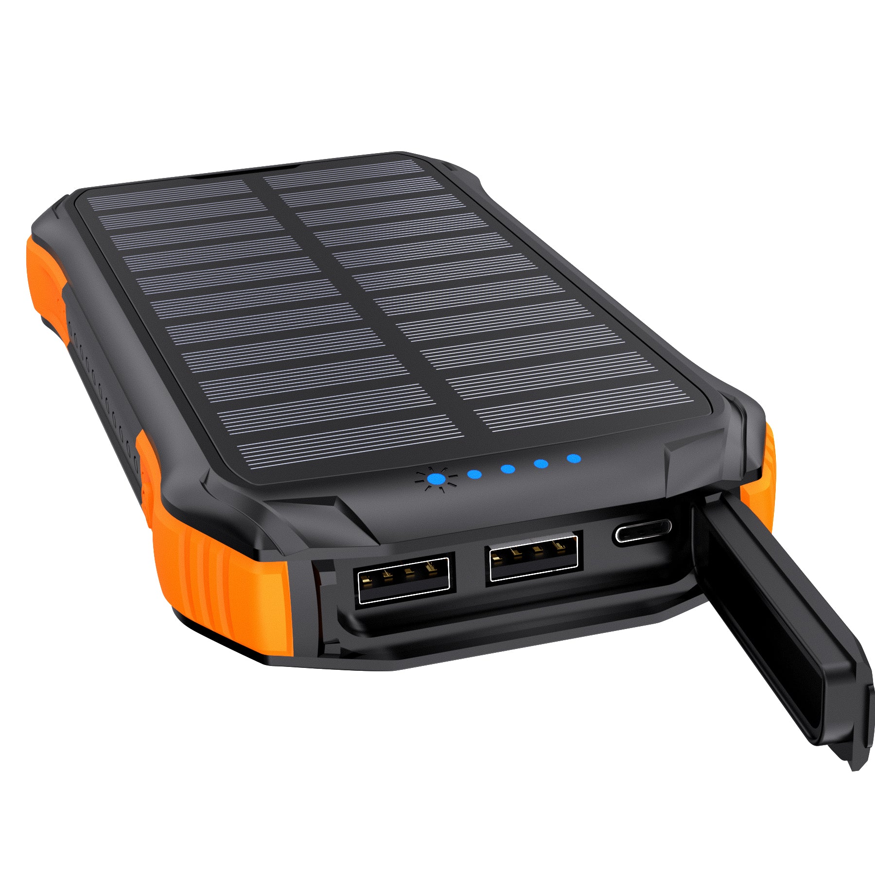 Choetech B658 10,000mAh Solar Portable Charger - Waterproof Outdoor Power Bank for Camping, Hiking & Emergency Backup