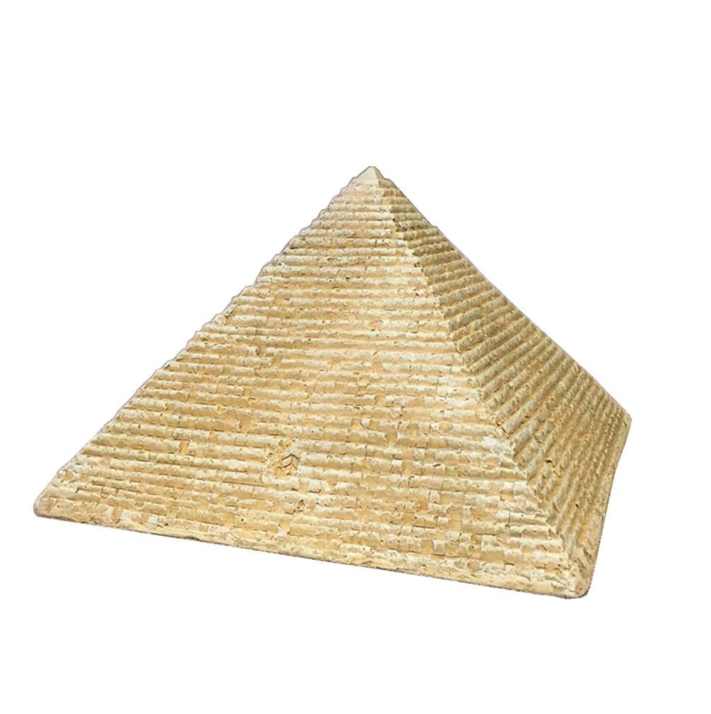 LIUSHI Khufu Pyramid Sculpture - Ancient Egyptian Statue Model, Retro Resin Desktop Decoration (23.5x23.5x15cm) - Perfect for Home Office Decor, Egyptian Theme Gifts & Historical Collectibles