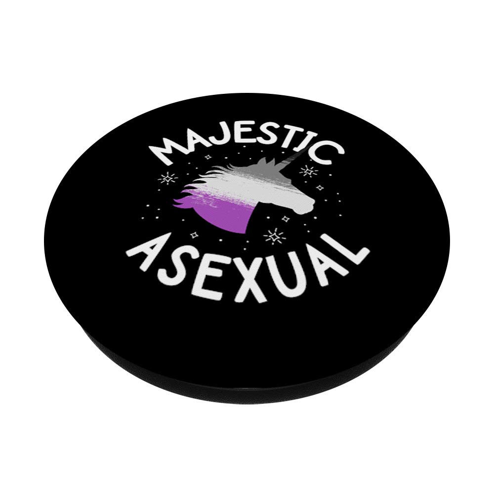 Asexual Pride Shirt with Unicorn Design - LGBTQ+ Apparel & PopSockets Phone Grip Stand for iPhone, Samsung, Tablets - Perfect for Pride Events, LGBTQ+ Support, and Everyday Use
