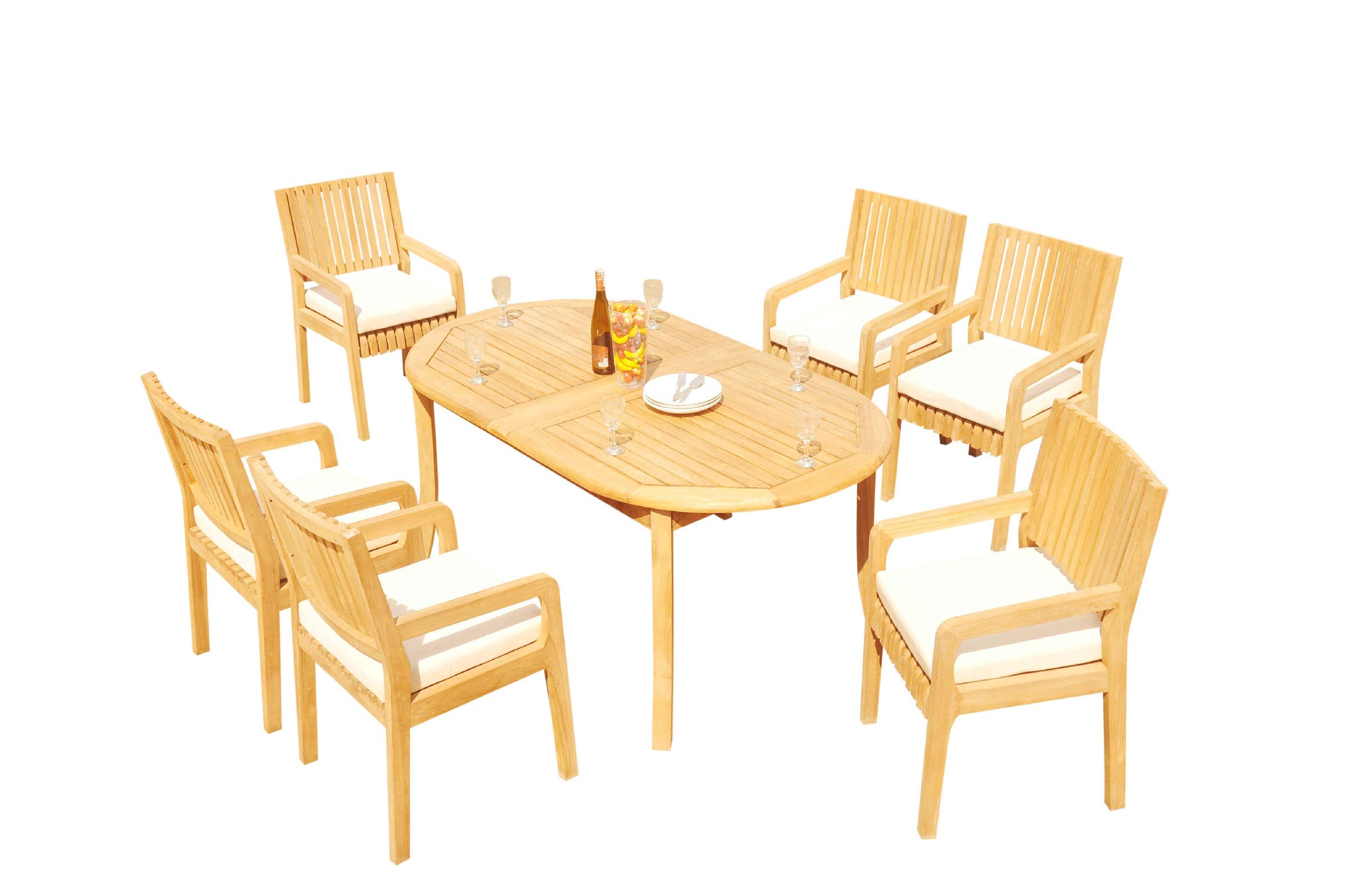 Premium 6-Piece Teak Wood Dining Set with 94