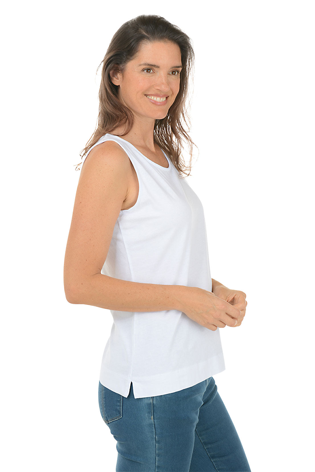 Women's Sleeveless Jersey Knit Top - Soft Breathable Summer Tank Top for Casual Wear, Gym & Beach