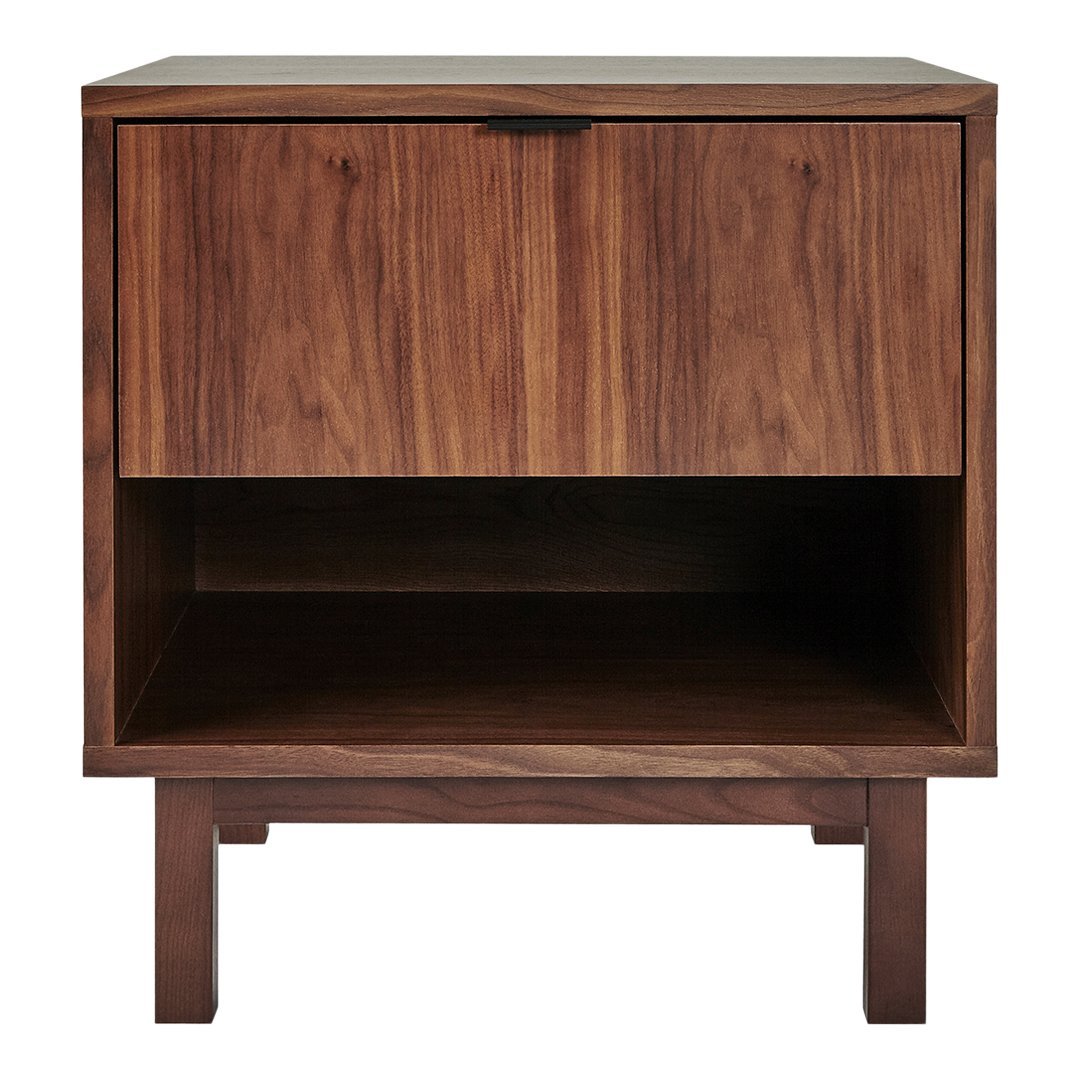 Belmont End Table - Modern Nightstand with Storage Shelf for Bedroom, Living Room & Office - Stylish Side Table for Small Spaces