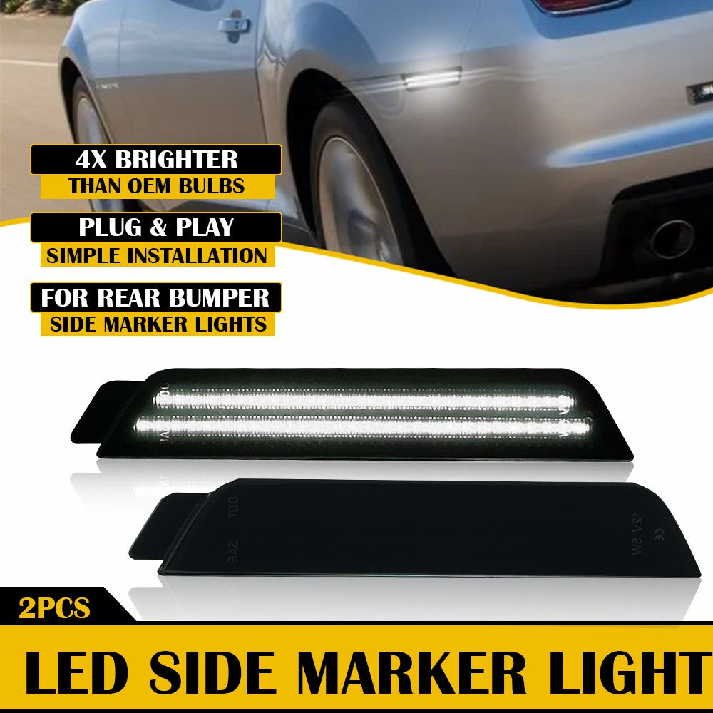 10-15 Chevy Camaro White LED Side Marker Lights - Durable Replacement Bulbs for Enhanced Visibility & Style | Perfect for Night Driving & Car Customization