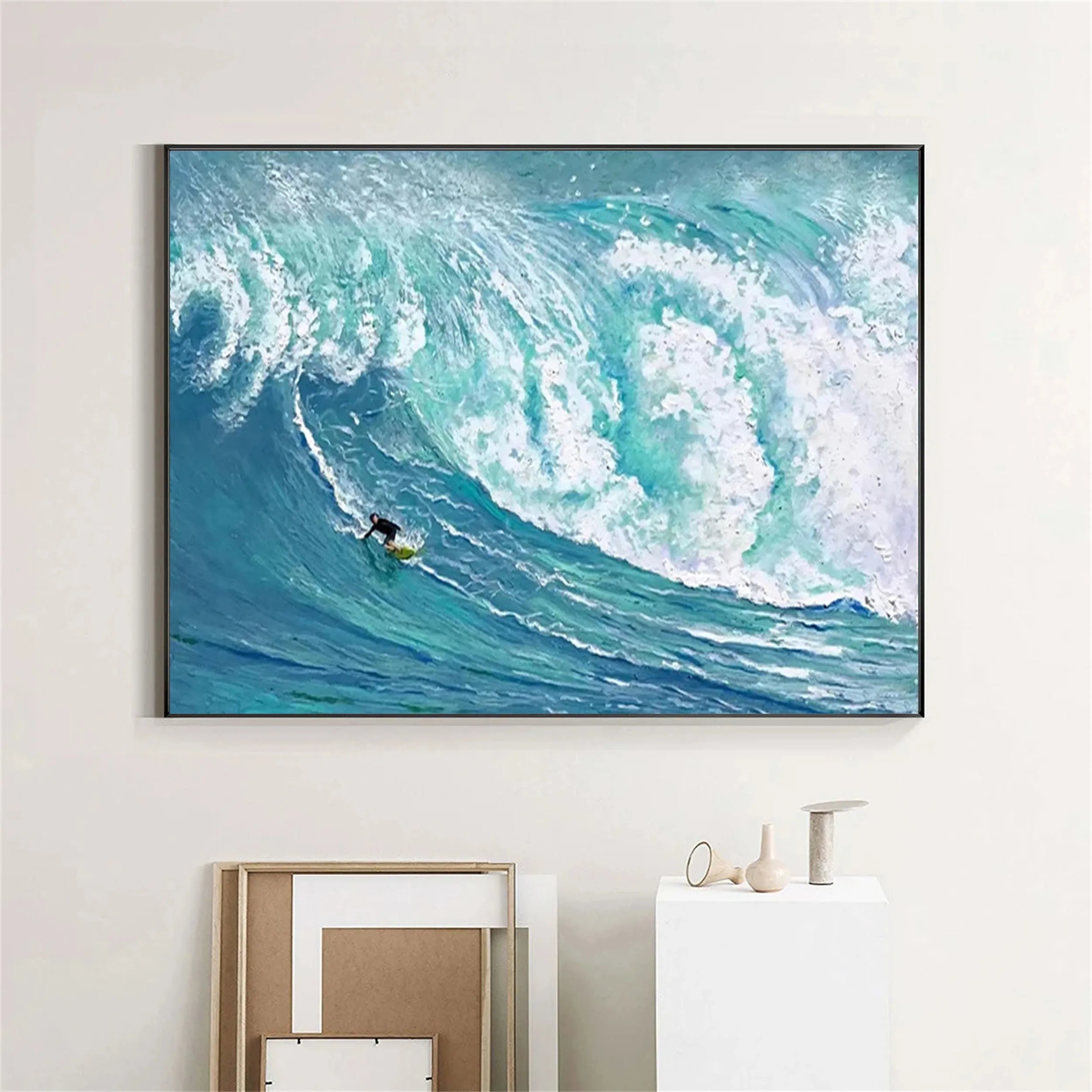 Ocean and Sky Painting #OS135 - Stunning Coastal Wall Art for Home & Office Decor | Perfect for Living Room, Bedroom, or Beach House