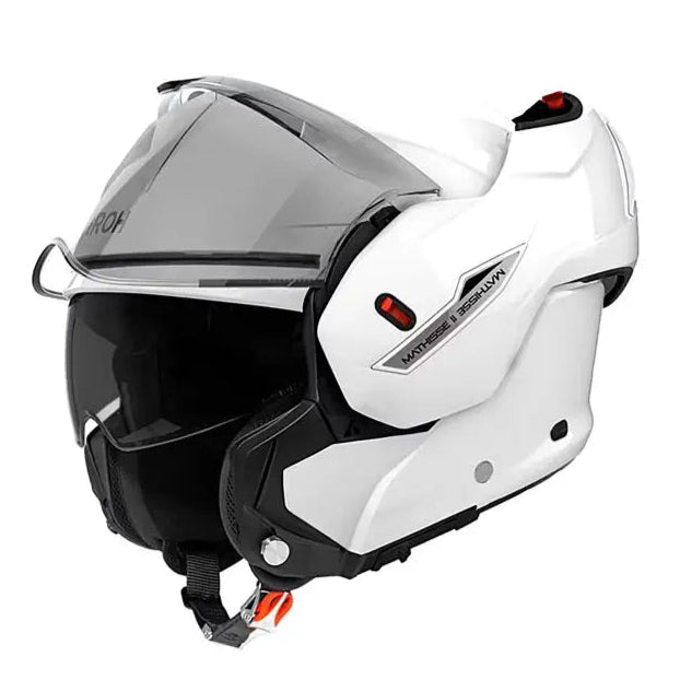 Airoh Mathisse 2 Color Gloss White Motorcycle Helmet - Lightweight DOT Certified Full Face Helmet for Men & Women - Perfect for Street Biking, Racing, and Commuting